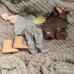 Stripe shirt 18in doll outfit